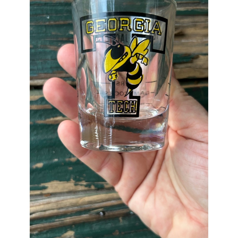 Georgia Tech Yellow Jackets Shot Glass Rivalry Tigers Gamecocks Bulldogs GT Buzz